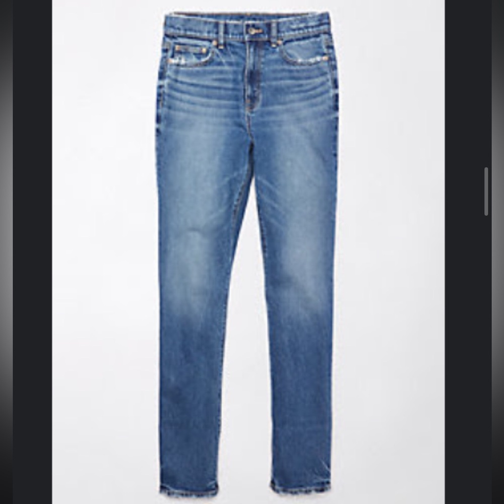 American Eagle Outfitters Stretch Super High-Waisted Straight Jean
